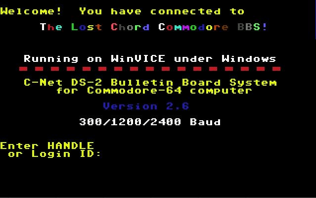 Lost Chord BBS (Commodore BBS)